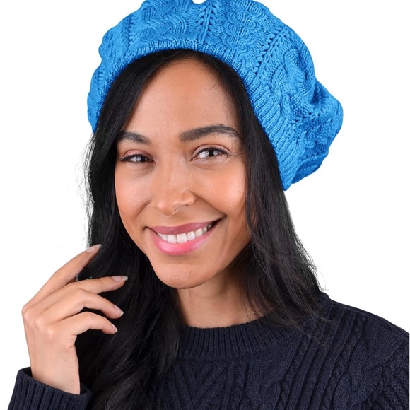 Baby blue Soft Beanie, Chic, and Lightweight Crochet Knitted Style Beani… - Picture 1 of 4
